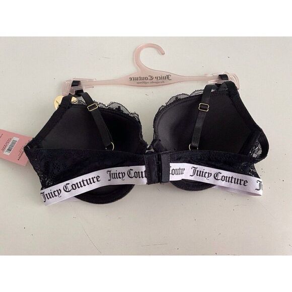 Juicy Couture Sexy Push Up Bra Size 34B Black Lace JC8402C Padded NEW - Picture 6 of 9
